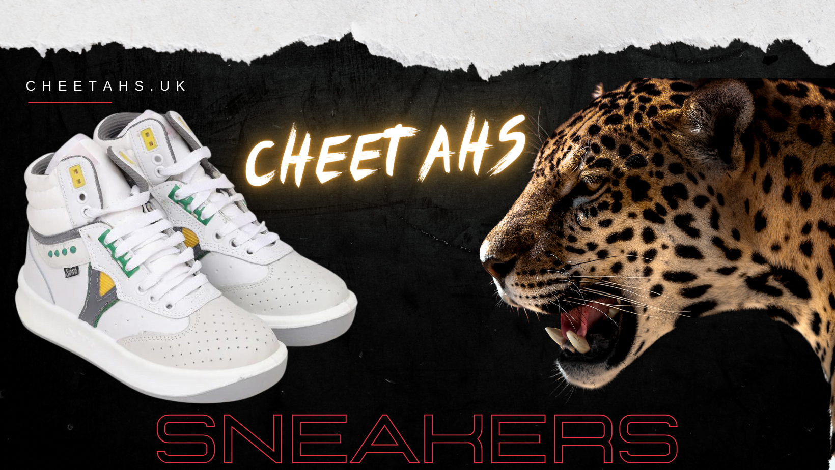White Servis Cheetah High Top Sneakers - CHEETAHS